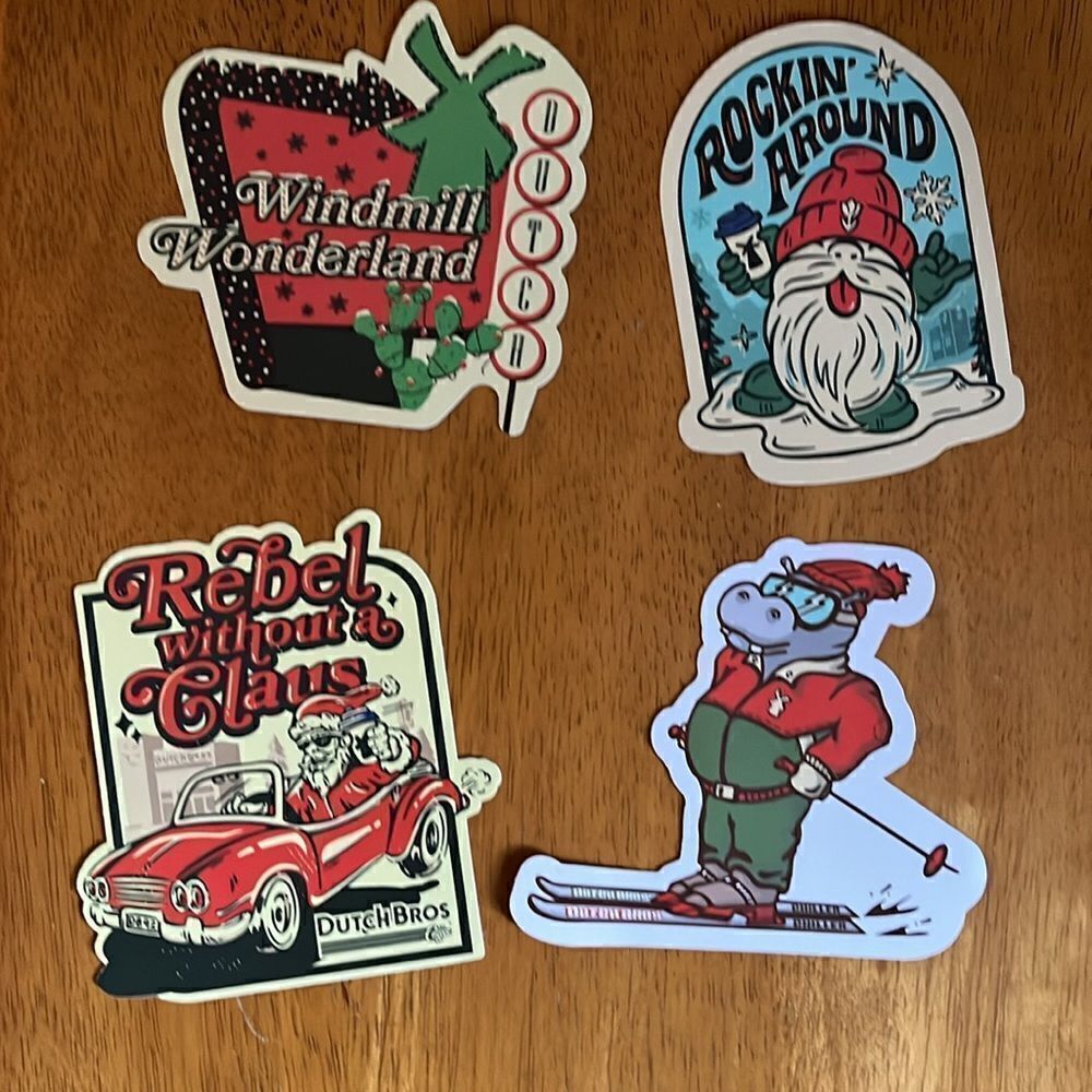 NEWEST DUTCH BROS LOGO HOLIDAY STICKERS